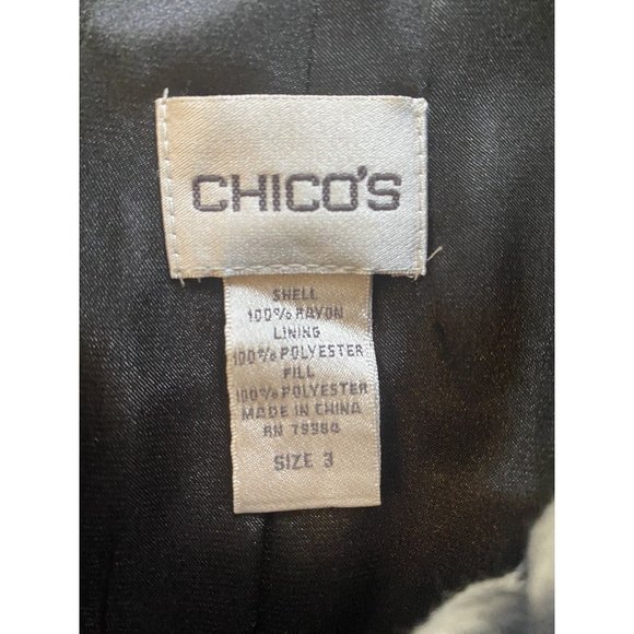 CHICOS Animal Print Blazer 3 XL Soft Lined Relaxed Fit Jacket 9302 - Picture 5 of 5